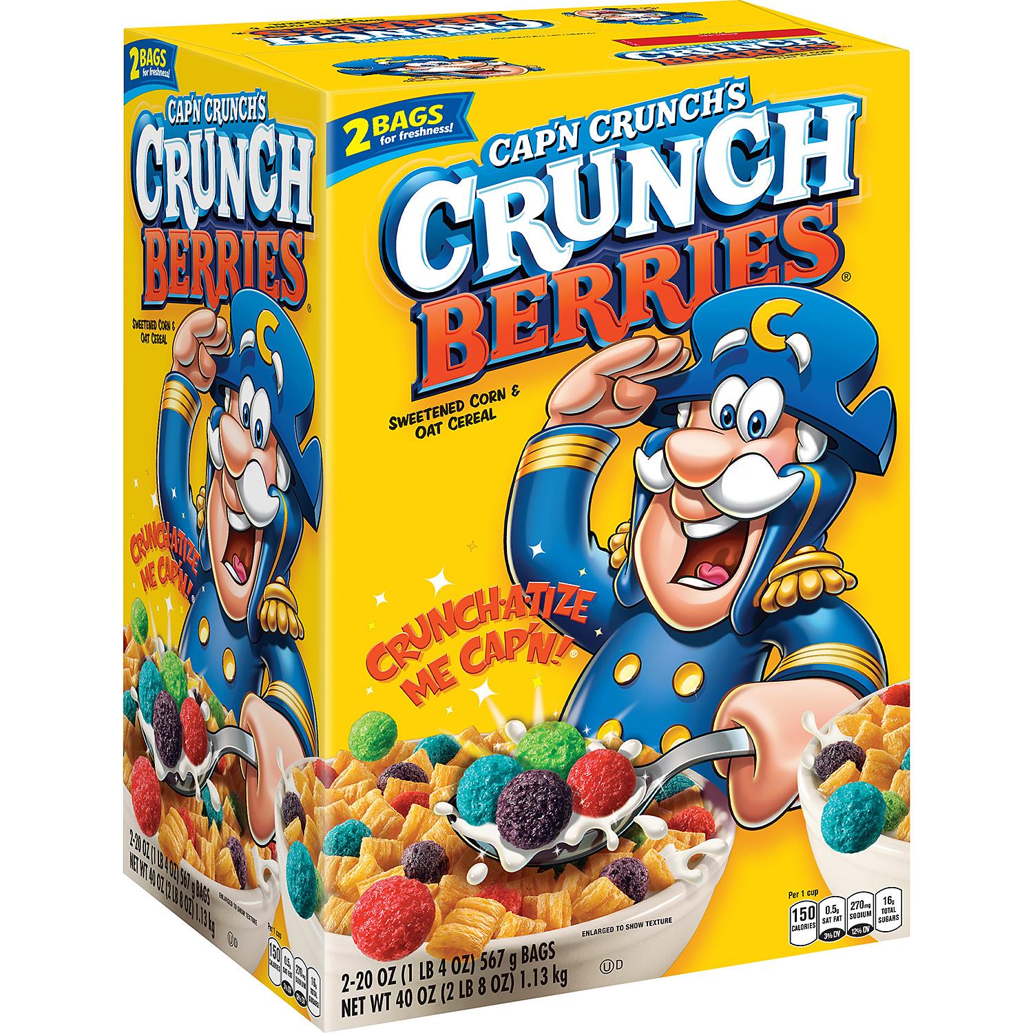 Cap'n Crunch's Crunch Berries Sweetened Corn & Oat Cereal