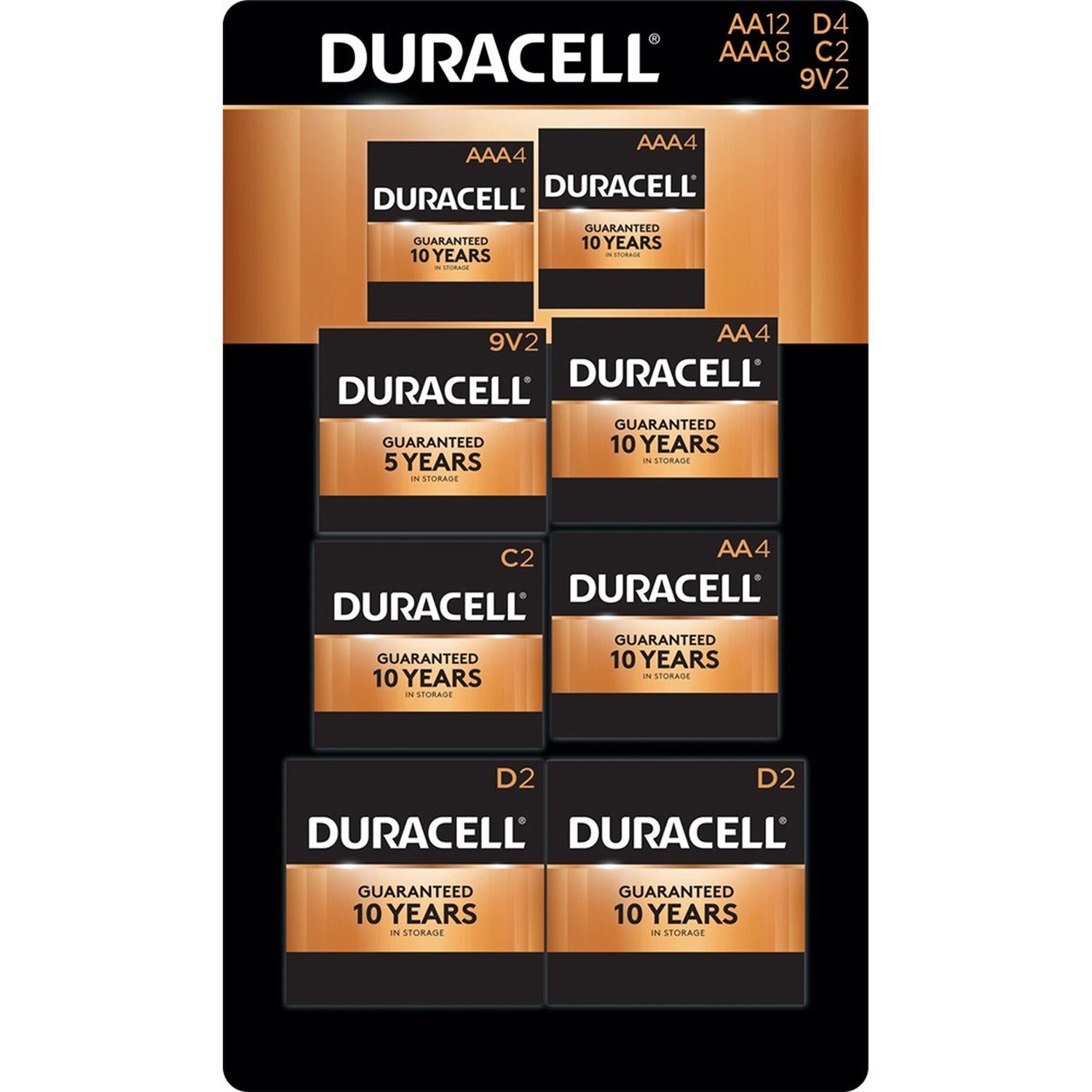 8 Count Duracell AA Coppertop Alkaline Batteries (2 Packs of 4)