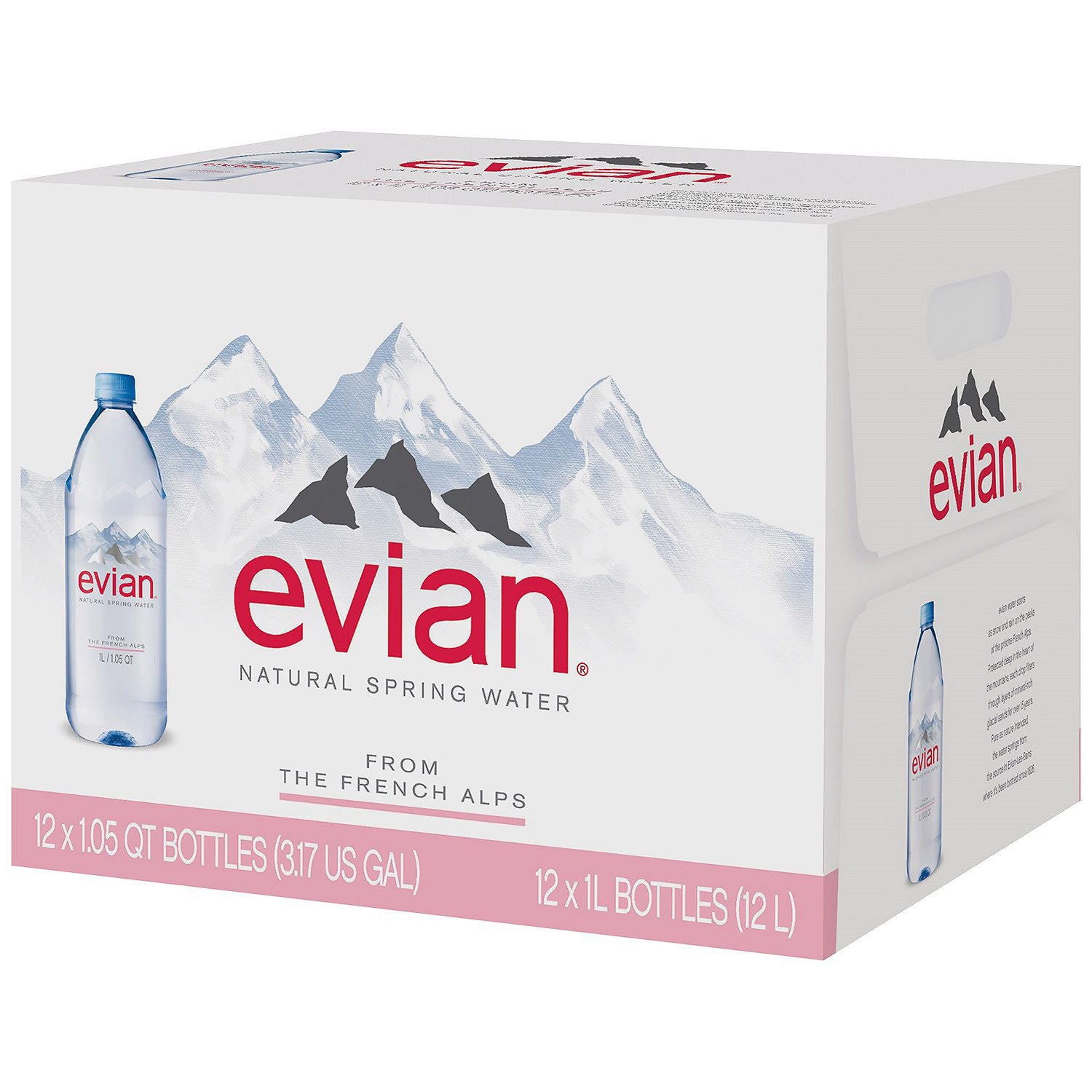 Evian Natural Spring Water 1.05 Qt, Bottled Water
