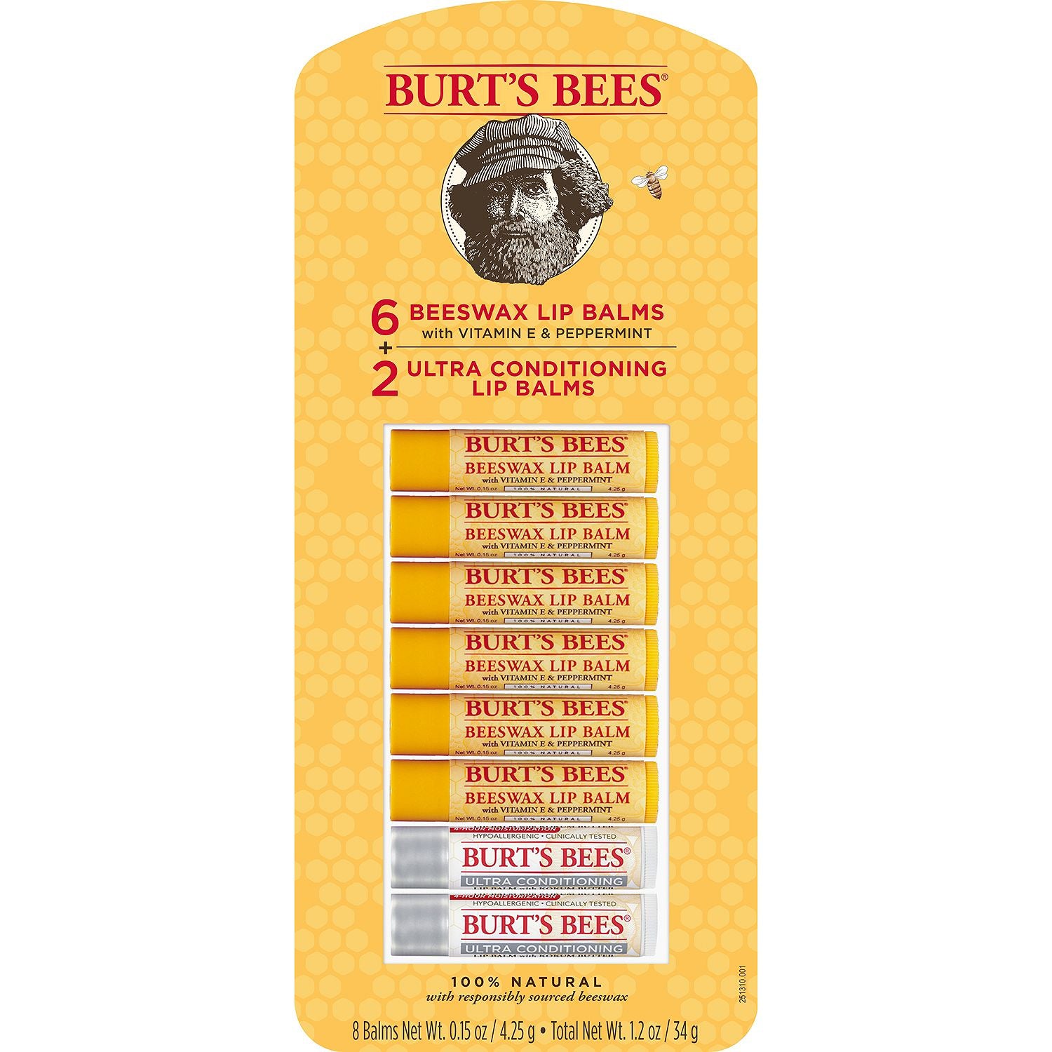 Beeswax Lip Balm 4 Pack - Burt's Bees