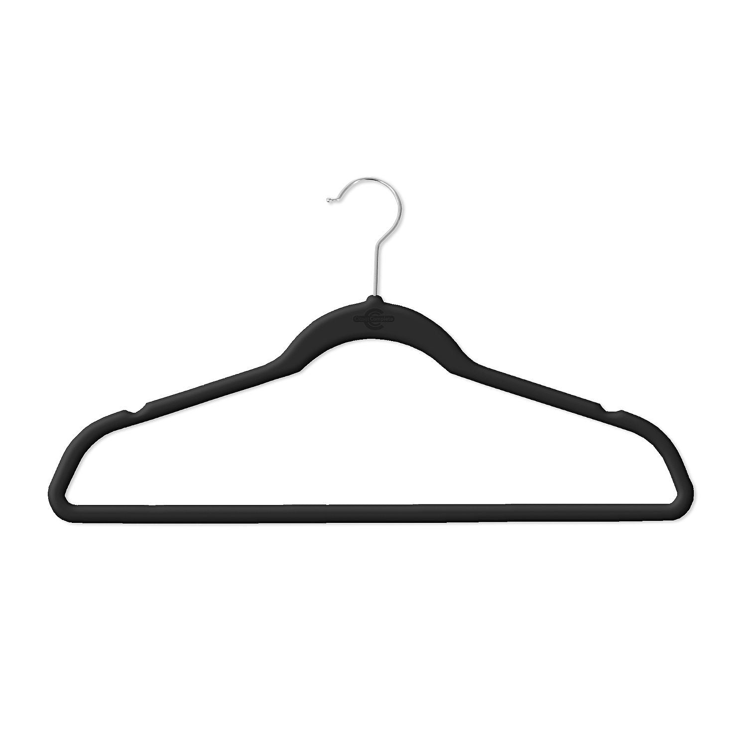 Closet Complete 50 Pack 'Elite Quality' Velvet hangers - Black