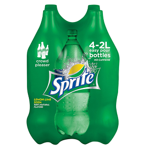 Sprite Soda Bottles, 4 Pack/2L