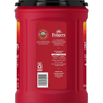 Folgers Classic Medium Roast Ground Coffee, 43.5 oz.