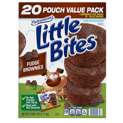 Entenmann's Little Bites Fudge Brownie Mini Muffins (1.95 oz., 20 pk.)