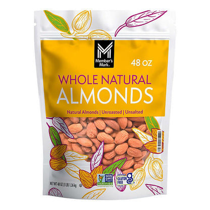 Member's Mark Natural Whole Almonds, 3 lbs.