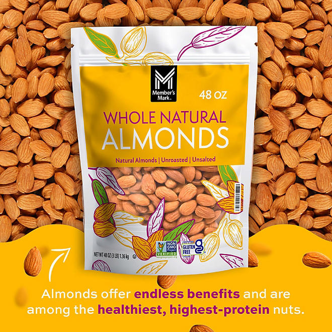 Member's Mark Natural Whole Almonds, 3 lbs.