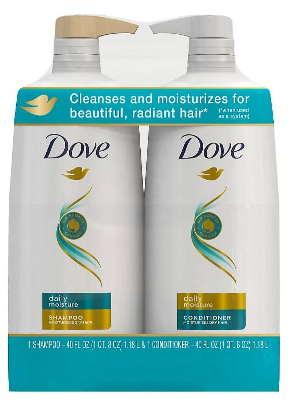 Dove Moisturizing Shampoo and Conditioner with Pump Daily Moisture, 2 ct./40 oz.