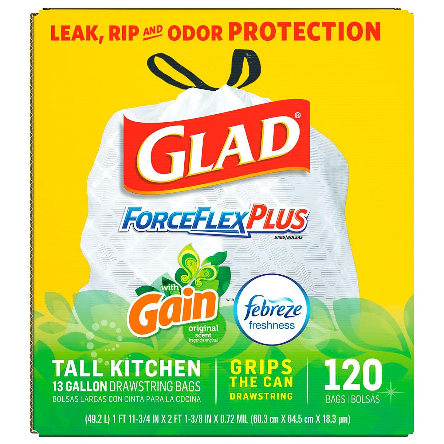Glad ForceFlex Plus 13 Gal. Tall Kitchen White Trash Bag (40-Count) -  Petersburg Hardware