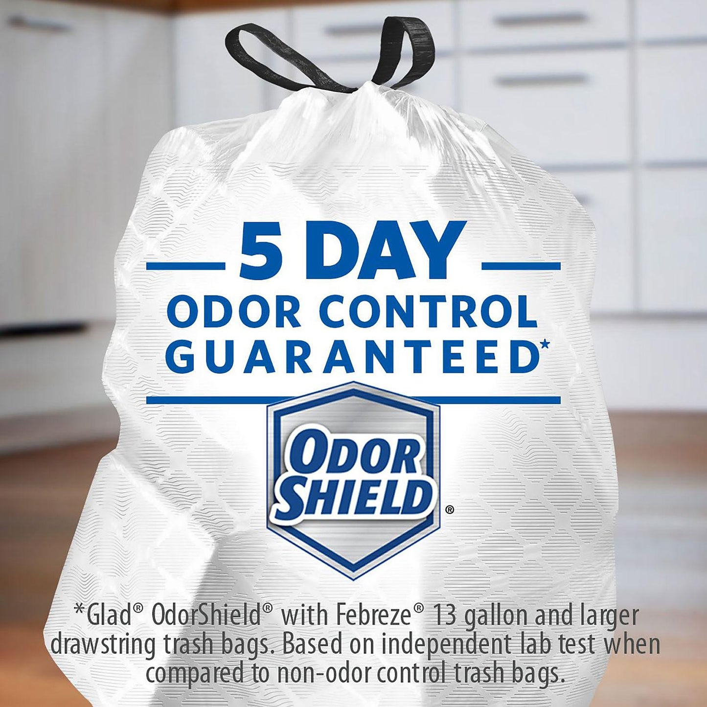 Glad Tall Kitchen Drawstring Gain Original Odor Shield 13 Gallon