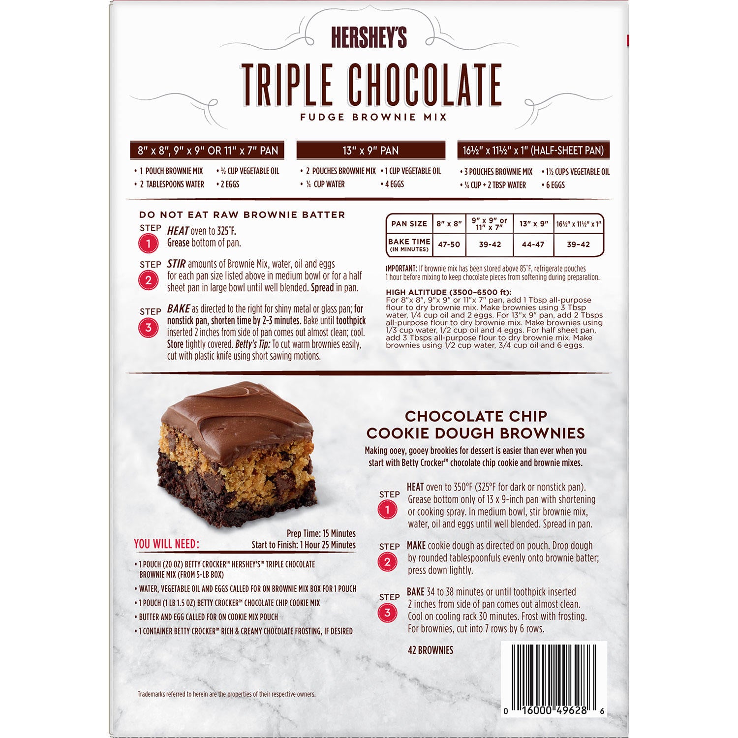 HERSHEY'S Triple Chocolate Brownies Recipe