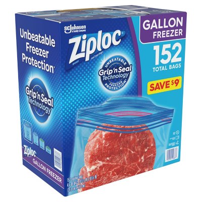 Ziploc Brand Storage Bags with Grip 'n Seal Technology, Gallon, 80 Count