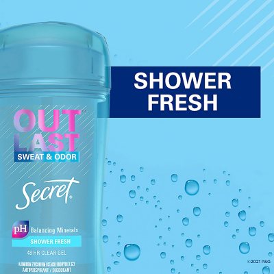 Secret Outlast Shower Fresh Clear Gel Deodorant (2.6 oz., 4 pk.)