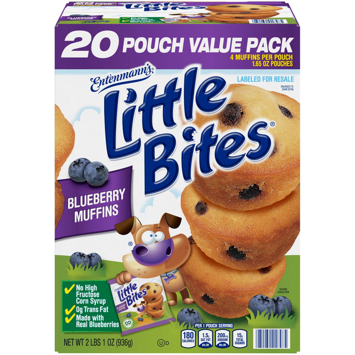 Entenmann's Little Bites Blueberry Muffins (1.65oz / 20pk) – My Kosher Cart