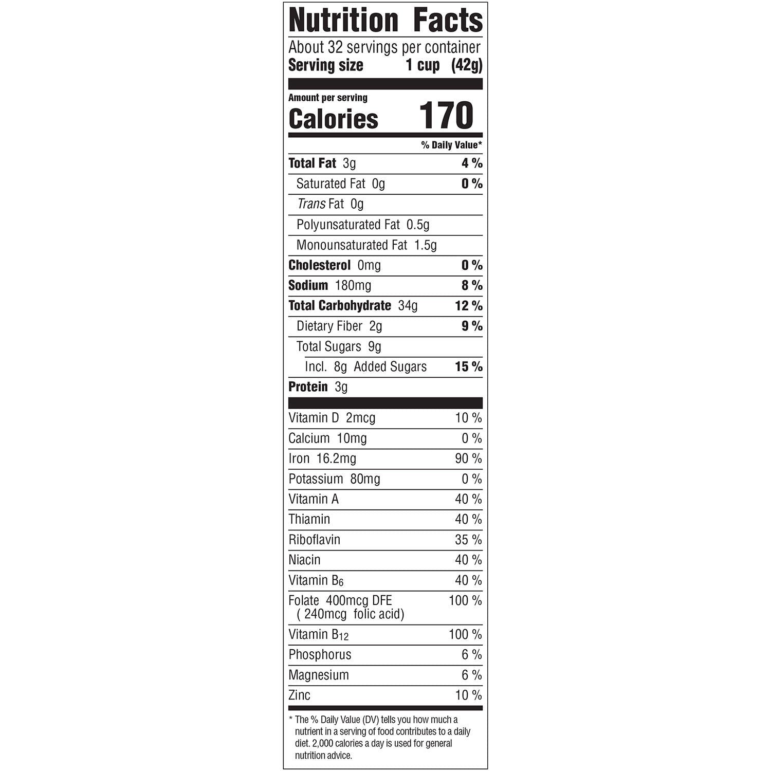 Honey bunches 2025 of oats carbs