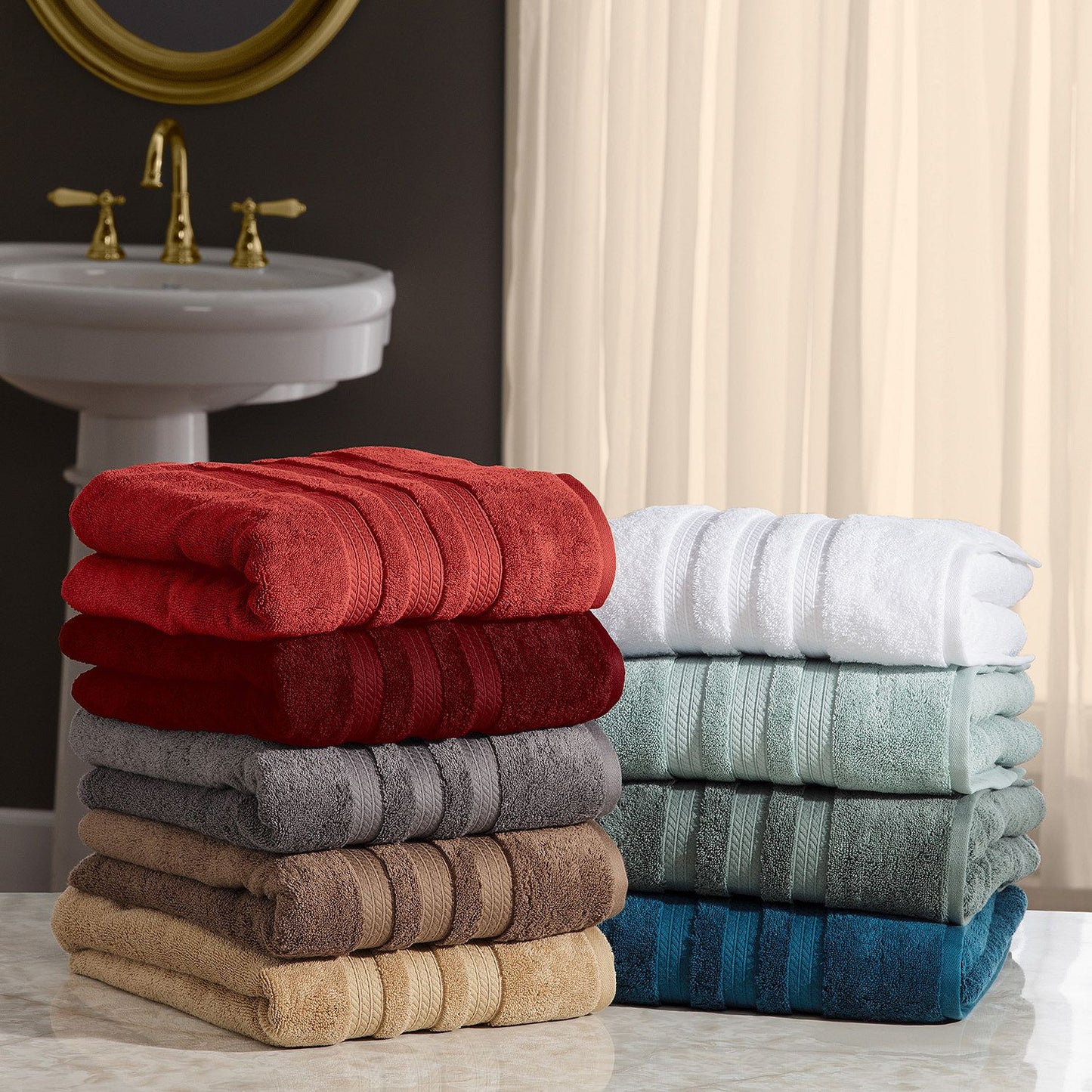 Riley Spa Towel Collection Bath Towel 30 x 58 in OEKO-TEX Silver @