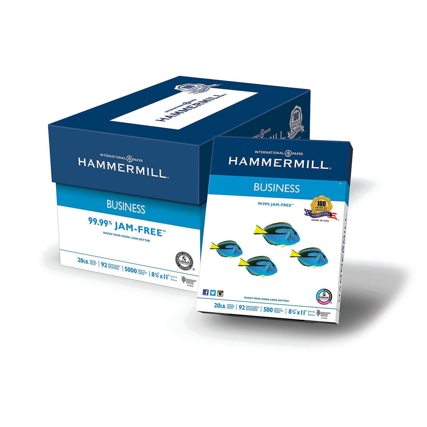 Hammermill Colors Copier Paper Letter Size 8 12 x 11 Case Of 5000
