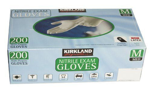 Kirkland Signature Nitrile Exam Gloves, Powder Free, Medium, 400 ct