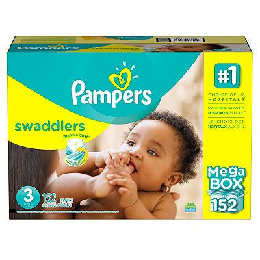 Pampers swaddlers mega hot sale box size 1