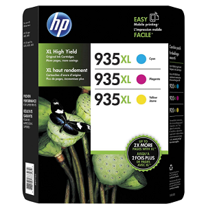 HP 935 XL High-Yield Ink, Cyan/Magenta/Yellow (825 Page-Yield)