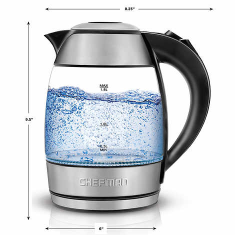 Chef Man Electric Kettle, 1.8 Liter